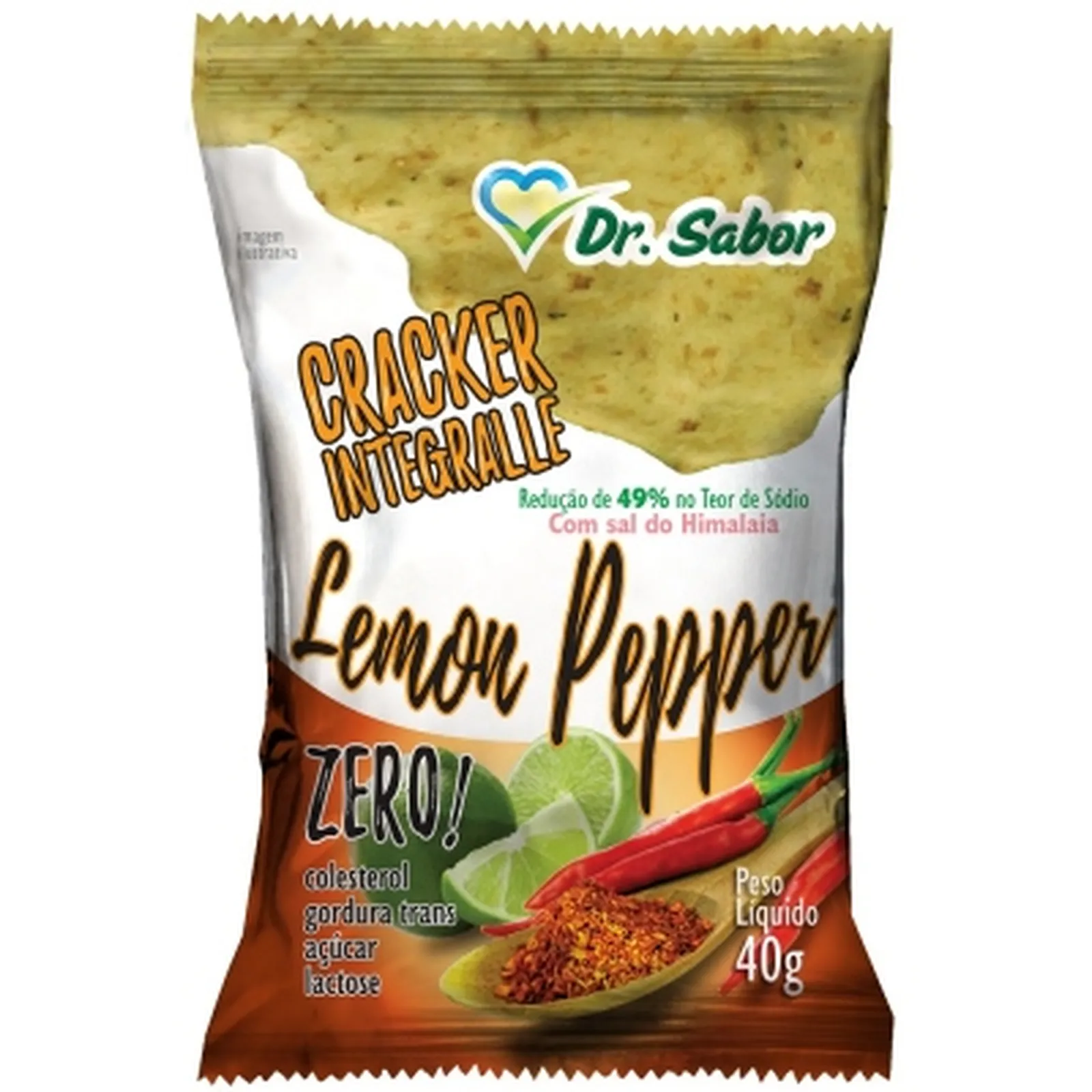 Cracker Integral Dr. Sabor Lemon Pepper
